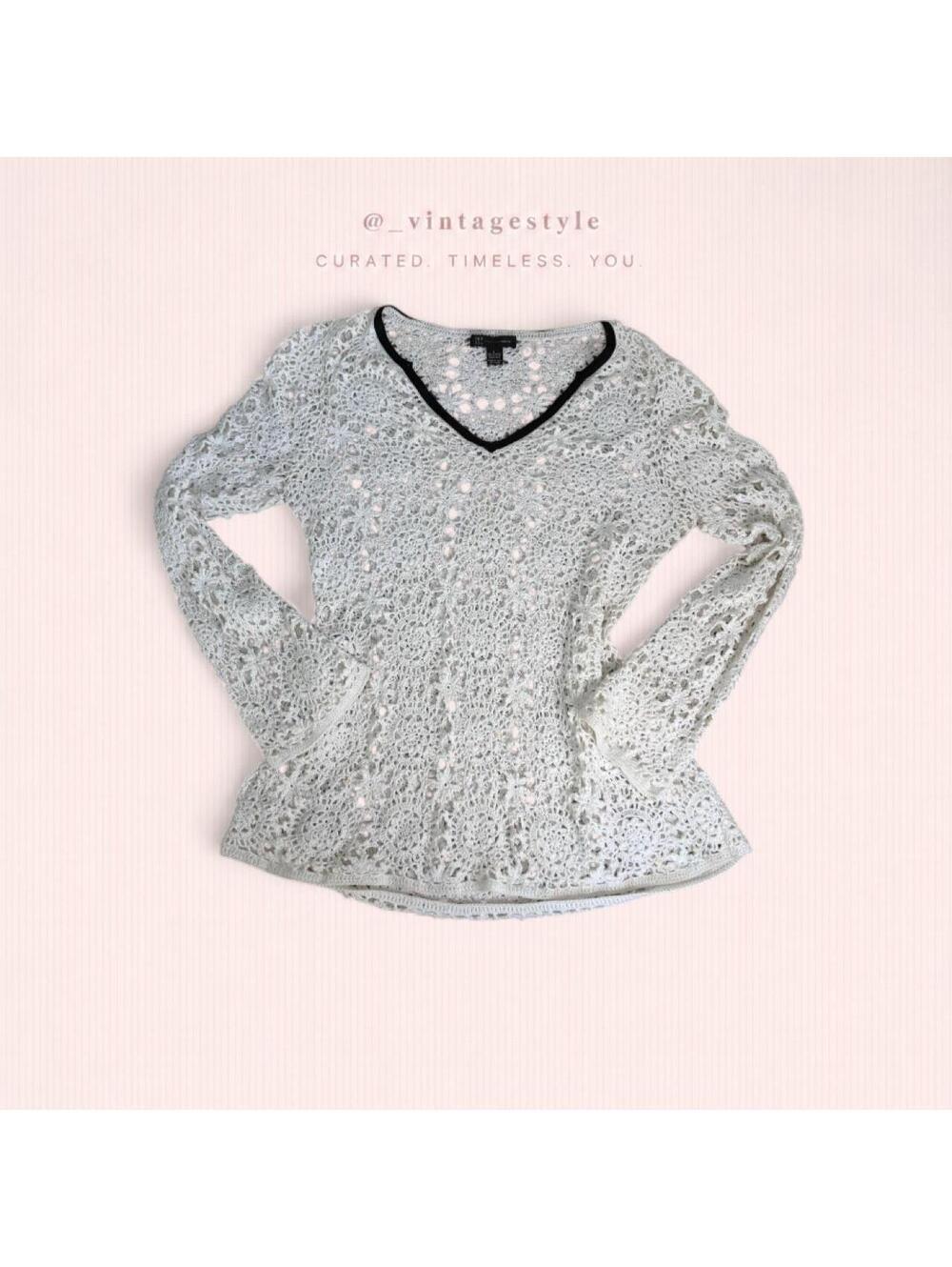INC International Concepts Women's White and Cream Jumper